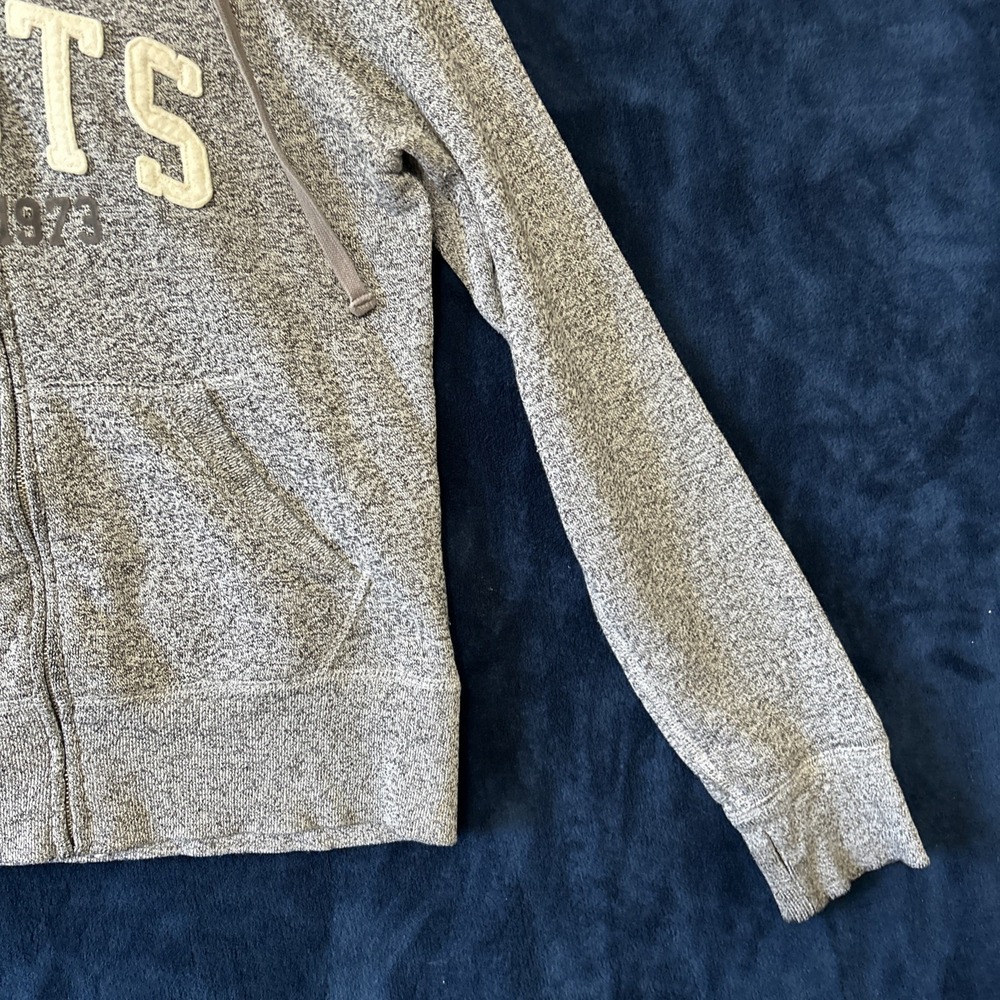 Roots Canada Womens Hooded Sweatshirt Size M Full Zip Gray Spellout Letters Y2K - Picture 3 of 15